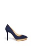 Main View - Click To Enlarge - CHARLOTTE OLYMPIA - 'Debbie' suede platform pumps