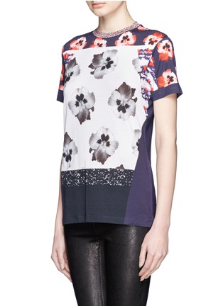Front View - Click To Enlarge - PRABAL GURUNG - Orchid print modal-blend T-shirt