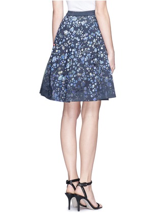Back View - Click To Enlarge - PREEN BY THORNTON BREGAZZI - Alina pleated back floral print cotton-blend pencil skirt