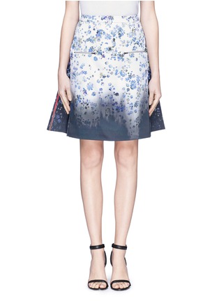 Main View - Click To Enlarge - PREEN BY THORNTON BREGAZZI - Alina pleated back floral print cotton-blend pencil skirt