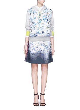 Figure View - Click To Enlarge - PREEN BY THORNTON BREGAZZI - Alina pleated back floral print cotton-blend pencil skirt