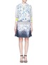 Figure View - Click To Enlarge - PREEN BY THORNTON BREGAZZI - Alina pleated back floral print cotton-blend pencil skirt