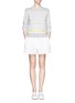 Figure View - Click To Enlarge - SACAI LUCK - Sheer panel stripe sweater