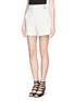 Front View - Click To Enlarge - PROENZA SCHOULER - Wrap crepe shorts