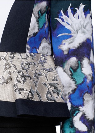 Detail View - Click To Enlarge - PETER PILOTTO - Floral and geometric print cropped jacket