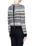 Back View - Click To Enlarge - PROENZA SCHOULER - Textured stripe button-back sweater