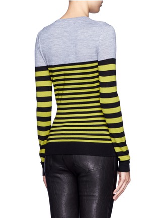 Back View - Click To Enlarge - JASON WU - Wool striped crew neck sweater