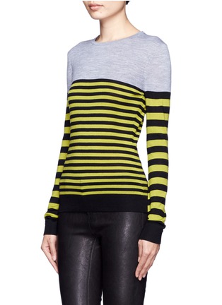 Front View - Click To Enlarge - JASON WU - Wool striped crew neck sweater