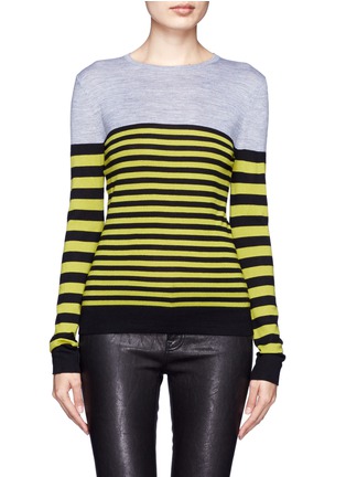 Main View - Click To Enlarge - JASON WU - Wool striped crew neck sweater