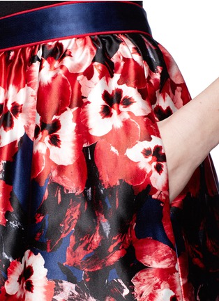 Detail View - Click To Enlarge - PRABAL GURUNG - Floral print gathered skirt