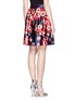 Back View - Click To Enlarge - PRABAL GURUNG - Floral print gathered skirt