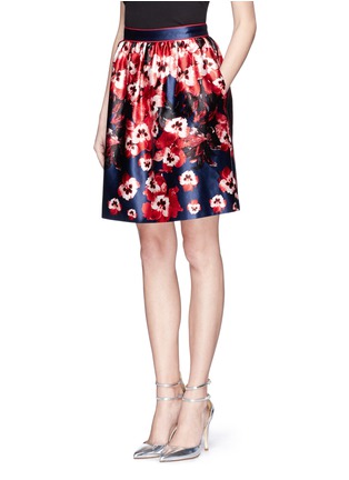 Front View - Click To Enlarge - PRABAL GURUNG - Floral print gathered skirt
