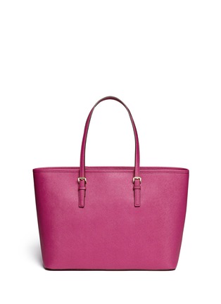 Back View - Click To Enlarge - MICHAEL KORS - 'Jet Set Travel' medium saffiano leather tote