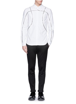 Figure View - Click To Enlarge - GIVENCHY - Basketball zip shirt