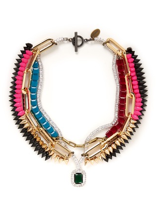 Main View - Click To Enlarge - VENNA - Crystal spikes chain necklace