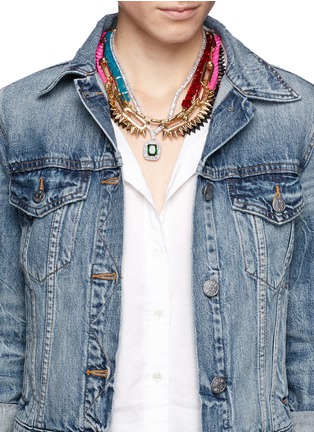 Figure View - Click To Enlarge - VENNA - Crystal spikes chain necklace