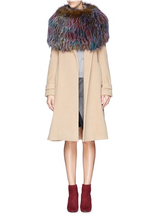 Figure View - Click To Enlarge - HOCKLEY - Feather fox fur shoulder wrap