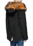 Back View - Click To Enlarge - MR & MRS ITALY - Raccoon hood trim coyote fur mini parka