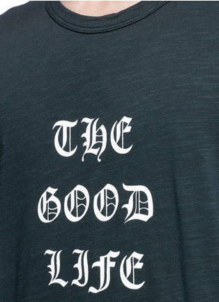 Detail View - Click To Enlarge - AMIRI - 'Good Life' print slub jersey T-shirt
