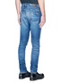 Back View - Click To Enlarge - AMIRI - 'MX1' pleated patchwork distressed skinny jeans