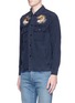 Front View - Click To Enlarge - 73387 - Stud tiger patch military shirt