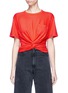 Main View - Click To Enlarge - T BY ALEXANDER WANG - Twist front cotton T-shirt