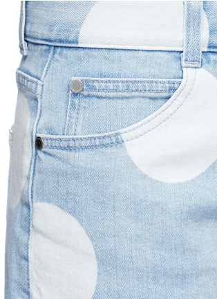 Detail View - Click To Enlarge - STELLA MCCARTNEY - Polka dot print denim shorts