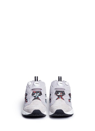 Front View - Click To Enlarge - REEBOK - 'InstaPump Fury Road MCT' colourblock slip-on sneakers
