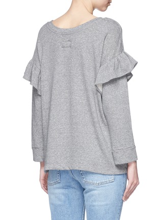 Back View - Click To Enlarge - CURRENT/ELLIOTT - 'The Ruffle' French terry sweatshirt
