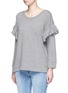 Front View - Click To Enlarge - CURRENT/ELLIOTT - 'The Ruffle' French terry sweatshirt
