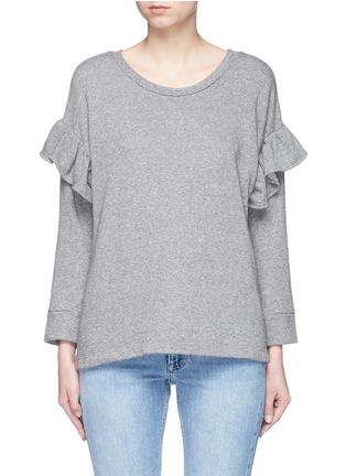Main View - Click To Enlarge - CURRENT/ELLIOTT - 'The Ruffle' French terry sweatshirt