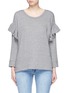 Main View - Click To Enlarge - CURRENT/ELLIOTT - 'The Ruffle' French terry sweatshirt