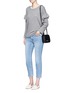 Figure View - Click To Enlarge - CURRENT/ELLIOTT - 'The Ruffle' French terry sweatshirt