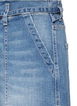 Detail View - Click To Enlarge - CURRENT/ELLIOTT - 'The Chore' belted denim shorts