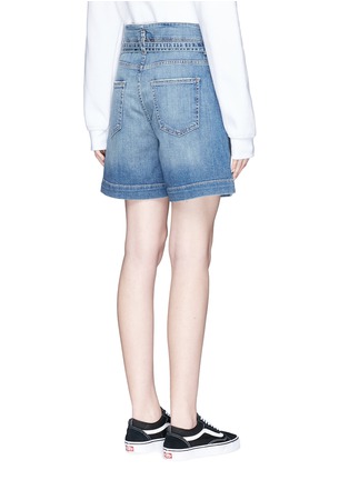 Back View - Click To Enlarge - CURRENT/ELLIOTT - 'The Chore' belted denim shorts