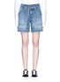 Main View - Click To Enlarge - CURRENT/ELLIOTT - 'The Chore' belted denim shorts