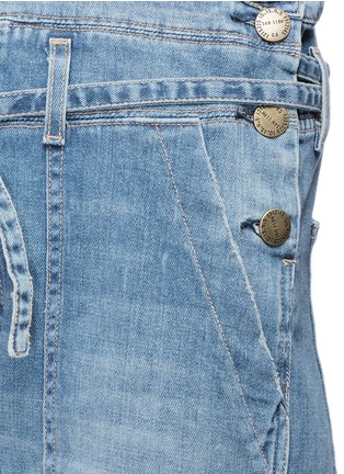 Detail View - Click To Enlarge - CURRENT/ELLIOTT - 'The Chore' belted denim dungarees