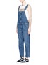 Front View - Click To Enlarge - CURRENT/ELLIOTT - 'The Ranchhand' denim overalls