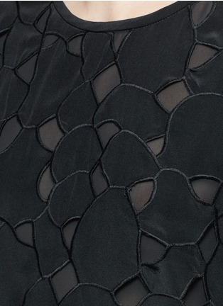 Detail View - Click To Enlarge - EQUIPMENT - 'Brynn' cutout lace silk top
