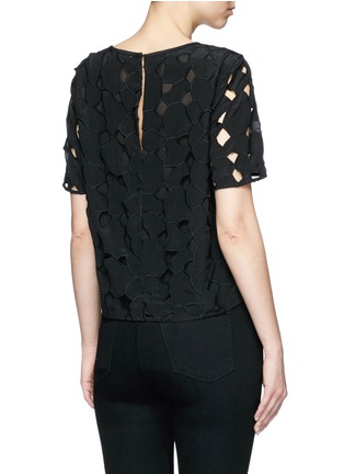 Back View - Click To Enlarge - EQUIPMENT - 'Brynn' cutout lace silk top