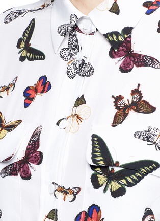 Detail View - Click To Enlarge - EQUIPMENT - 'Slim Signature' butterfly print silk shirt