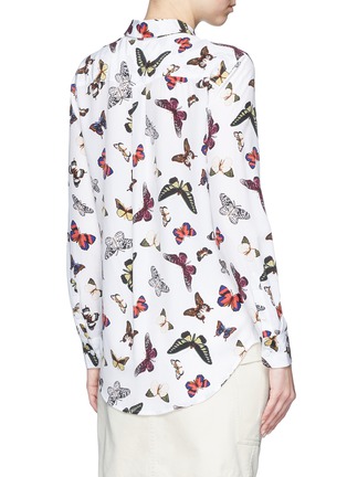 Back View - Click To Enlarge - EQUIPMENT - 'Slim Signature' butterfly print silk shirt