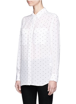 Front View - Click To Enlarge - EQUIPMENT - 'Signature' radial star print silk shirt