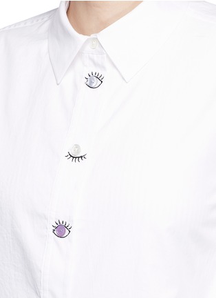 Detail View - Click To Enlarge - EQUIPMENT - 'Reese' eye embroidered placket shirt