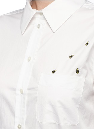 Detail View - Click To Enlarge - EQUIPMENT - 'Kenton' wandering bug embroidered cotton shirt