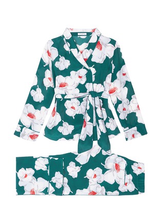Main View - Click To Enlarge - EQUIPMENT - 'Odette' floral print wrap top silk pyjama set