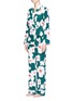 Figure View - Click To Enlarge - EQUIPMENT - 'Odette' floral print wrap top silk pyjama set
