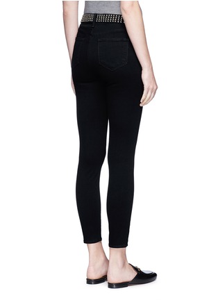 Back View - Click To Enlarge - L'AGENCE - 'Margot' stud embellished stretch skinny jeans