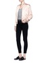 Figure View - Click To Enlarge - L'AGENCE - 'Margot' stud embellished stretch skinny jeans