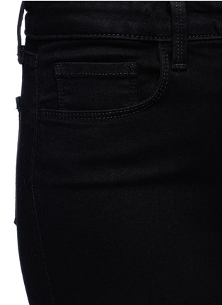 Detail View - Click To Enlarge - L'AGENCE - 'Andrea' zip cuff stretch skinny jeans